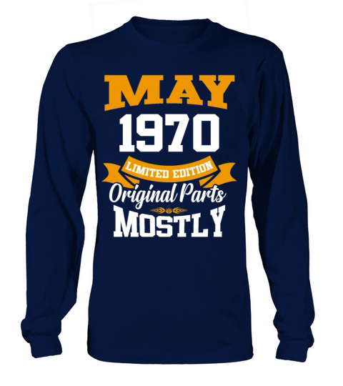 May 1970 Vintage Birthday Present Long sleeved Unisex