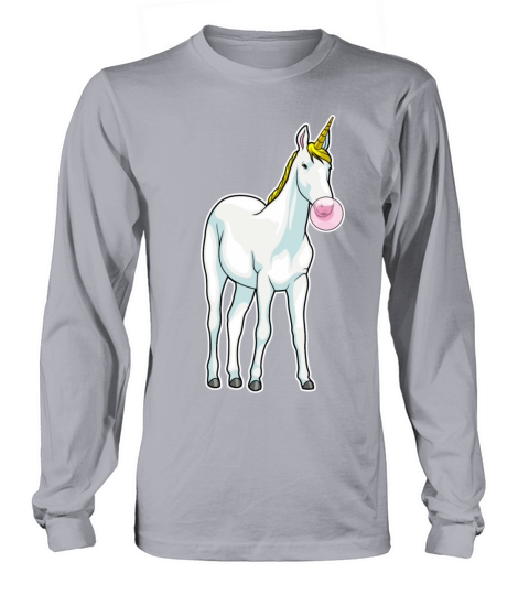 Unicorn Bubble Gum Long sleeved Unisex