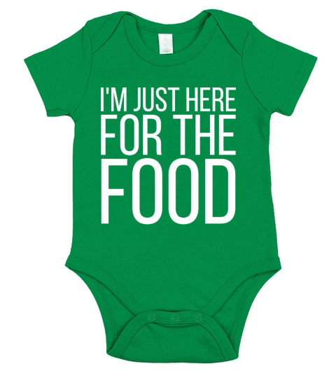 Im just here for the food Short Sleeve Baby One-Piece