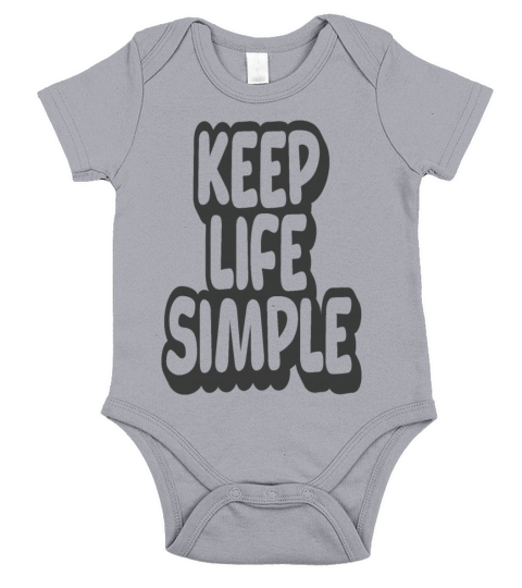 Keep Life Simple Vintage Quote Short Sleeve Baby One-Piece