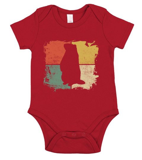 Retro Square Ground Hog Silhouette Gift Happy Grou Short Sleeve Baby One-Piece