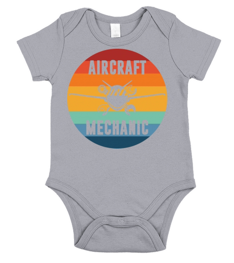 Vintage Aircraft Mechanic Short Sleeve Baby One-Piece