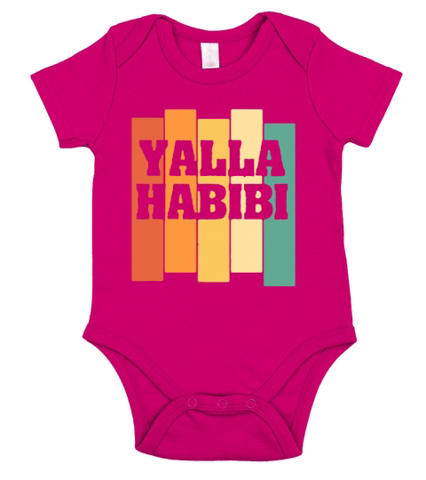 Vintage Retro Yalla Habibi Short Sleeve Baby One-Piece