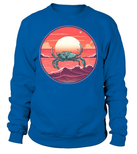 80s 90s Style Crab Vintage Sweatshirt Unisex