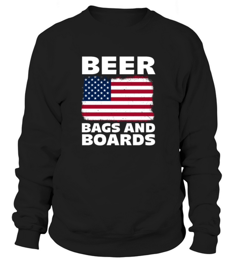 Beer Bags And Boards American Flag Sweatshirt Unisex
