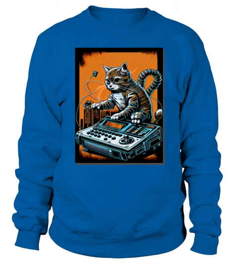 Cat Synthesizer Analogue Synth Vintage Studio Gear Sweatshirt Unisex