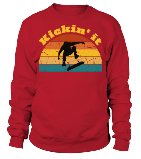 Vintage Skateboard Skateboarding retro sunset Sweatshirt Unisex
