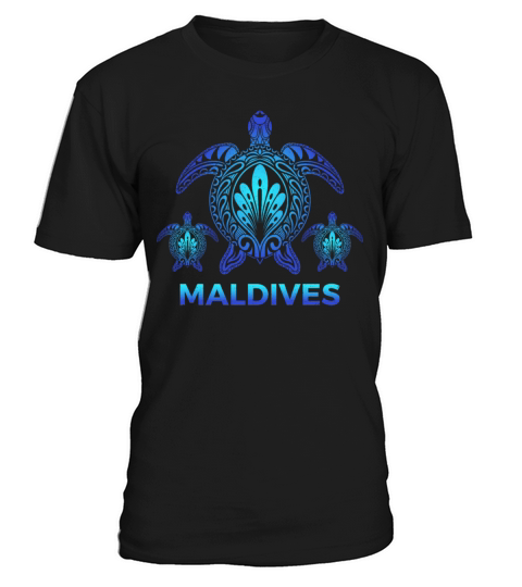 Vintage Maldives Ocean Blue Sea Turtle Souvenirs T-Shirt Unisex