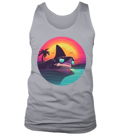 80s 90s Style Shark Vintage Tank Top Unisex