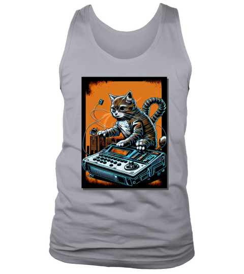 Cat Synthesizer Analogue Synth Vintage Studio Gear Tank Top Unisex