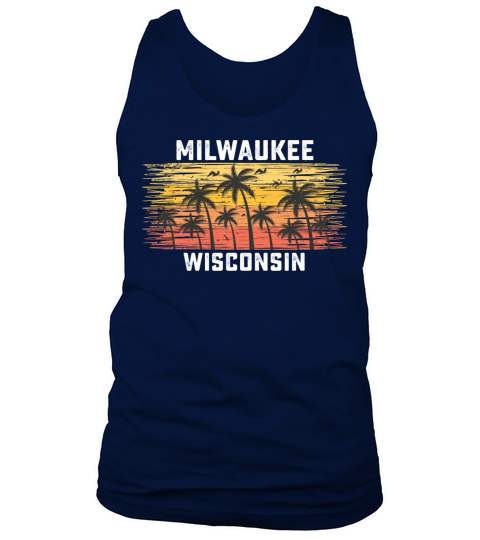 Milwaukee Wisconsin Summer Retro VIntage Vacation Tank Top Unisex