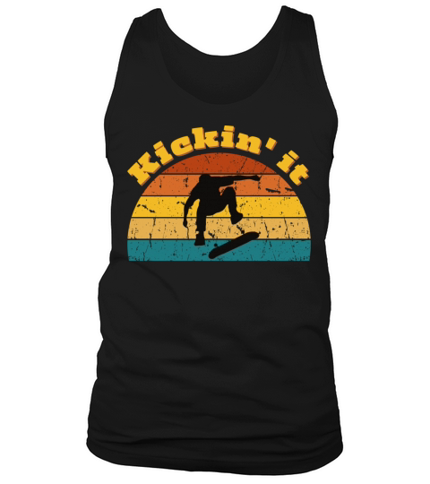 Vintage Skateboard Skateboarding retro sunset Tank Top Unisex