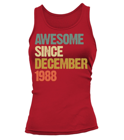 Groovy Awesome Since December 1988 Vintage Gift Tank top Woman