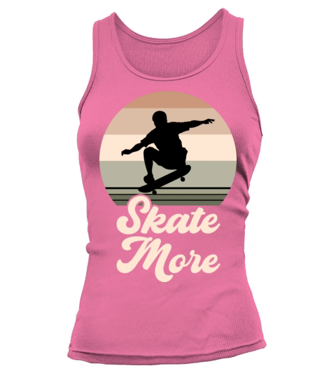 Skate More Vintage Retro Sunset Tank top Woman