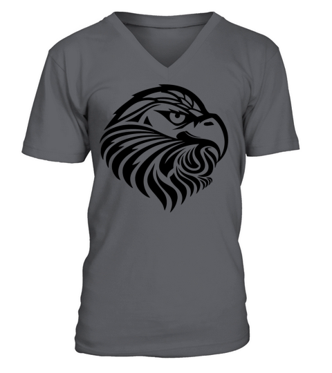 Eagle Head In Tattoo Cartoon Style V-Neck T-shirt