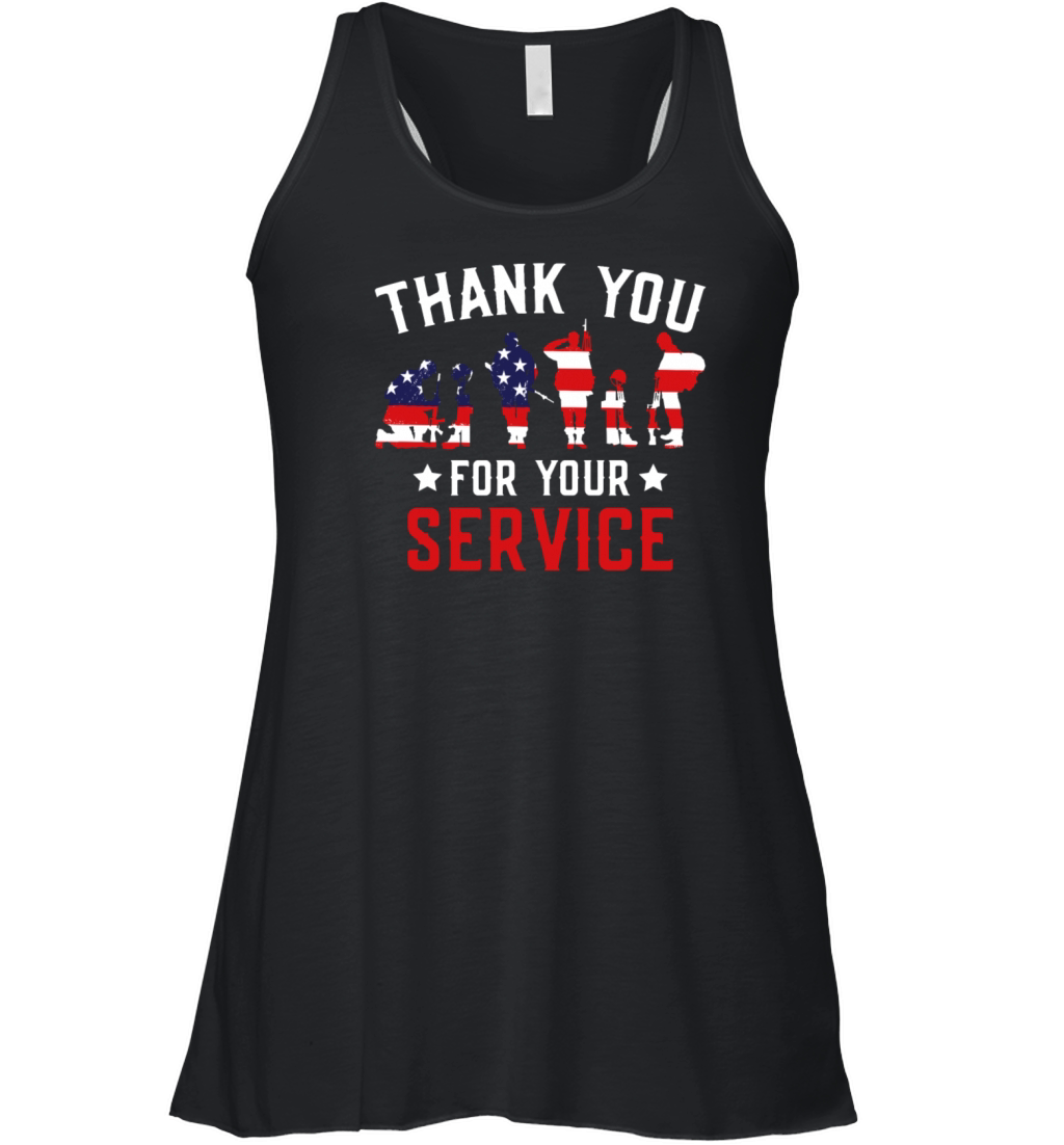 Veterans Day Thank You For Your Service Women's Flowy Tank Top