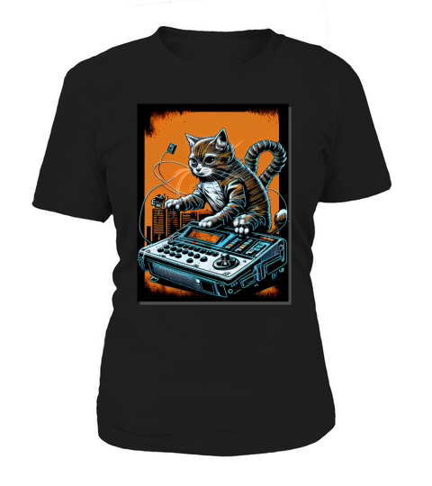 Cat Synthesizer Analogue Synth Vintage Studio Gear Women's T-Shirt