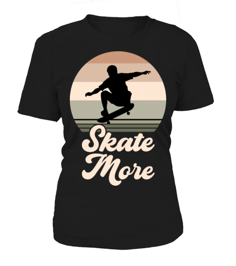 Skate More Vintage Retro Sunset Women's T-Shirt