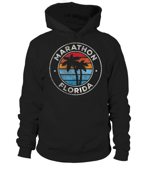 Marathon Florida FL Vintage Graphic Retro 70s Hoodie Unisex