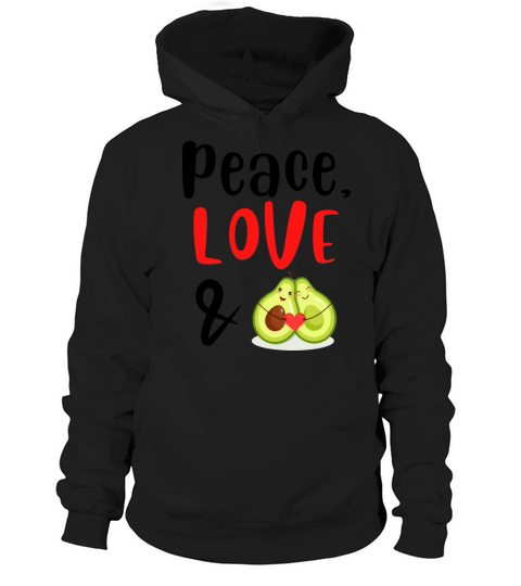 Peace Love and Avocados Hoodie Unisex