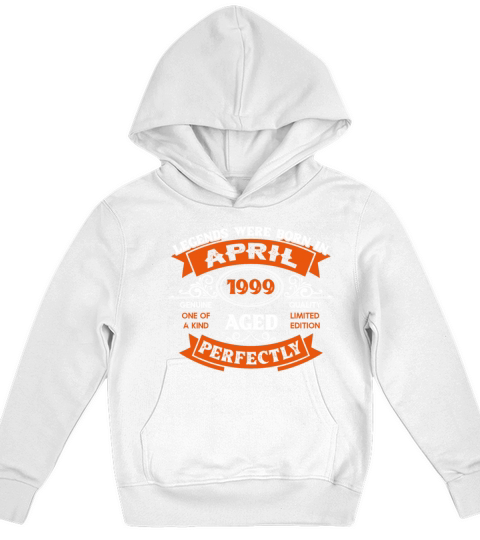 Legends Were Born In April 1999 Birthday Kids Hoodie