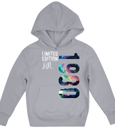 Limited Edition 1980 July Birthday Polar Lights Kids Hoodie