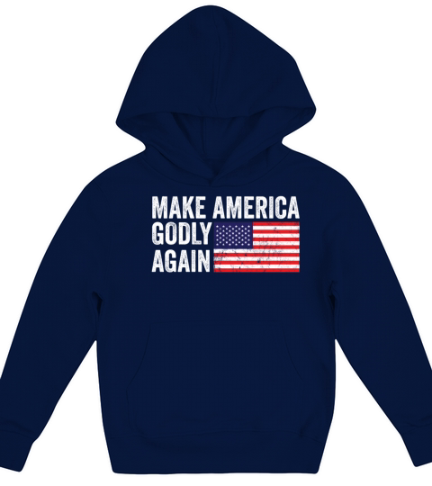Make America Godly Again Christianity Symbol Kids Hoodie