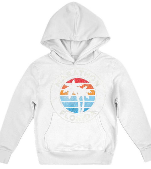 Marathon Florida FL Vintage Graphic Retro 70s Kids Hoodie