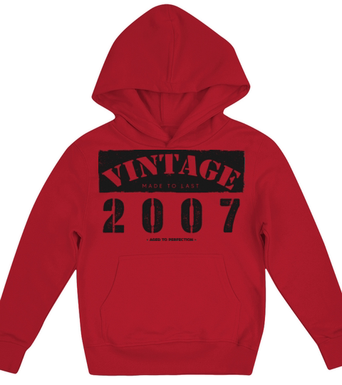 Vintage Classic 2007 16th Birthday - 16 Years Old Kids Hoodie