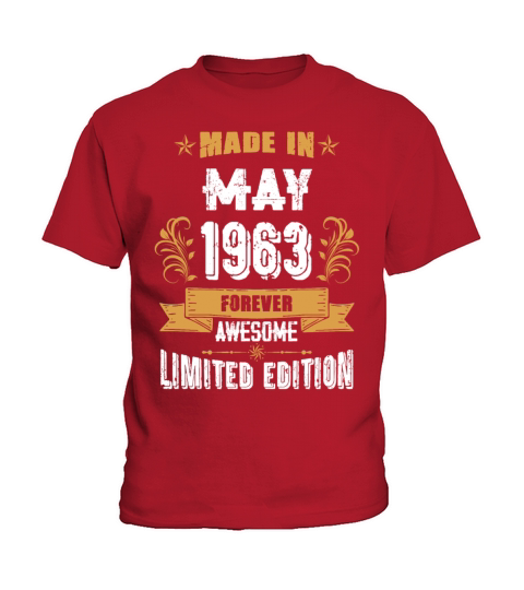 May 1963 Vintage Birthday Present Kids T-Shirt