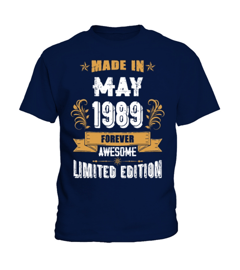 May 1989 Vintage Birthday Present Kids T-Shirt
