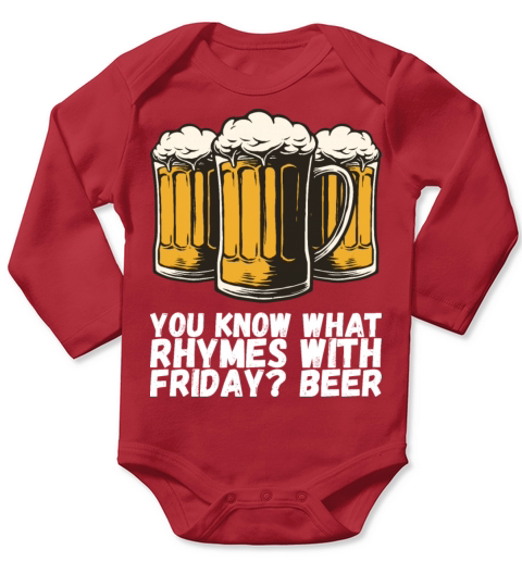Drink Beer Beer Drinking Long Sleeve Baby One-Piece