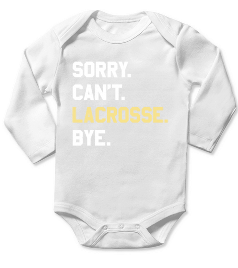 Funny Lacrosse Gift for Men Women Boys or Girls Long Sleeve Baby One-Piece