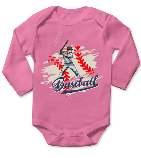 Vintage baseball cool fantasy baseball men women Long Sleeve Baby One-Piece
