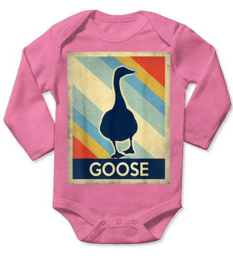 Vintage Style Goose Long Sleeve Baby One-Piece