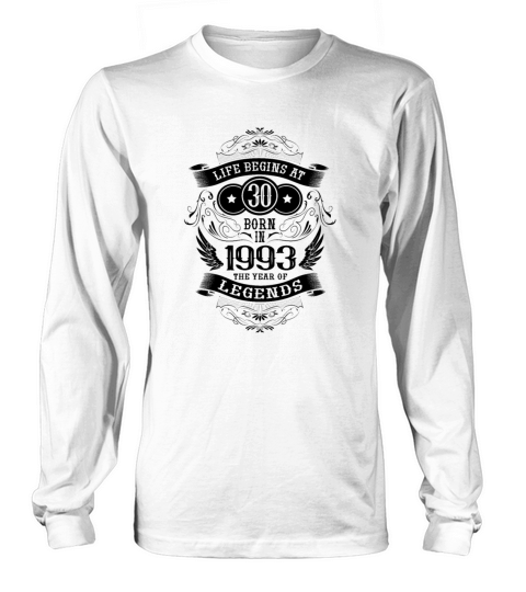 30th Birthday Gifts Vintage 1993 Birthday Sayings Long sleeved Unisex