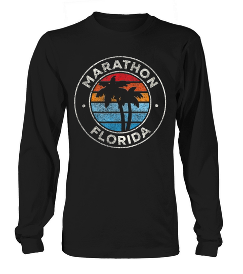 Marathon Florida FL Vintage Graphic Retro 70s Long sleeved Unisex