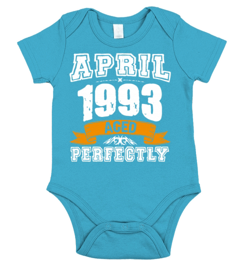 April 1993 Vintage Birthday Present Short Sleeve Baby One-Piece