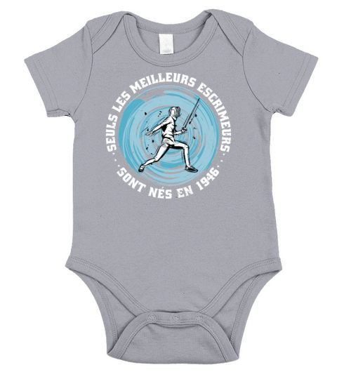 Fencers born in 1946 Birthday Vintage Short Sleeve Baby One-Piece