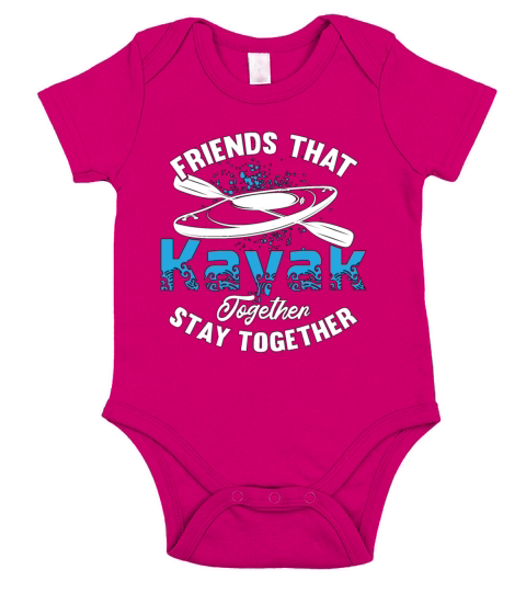 Kayaking Friends That Kayak Together Water Sport Short Sleeve Baby One-Piece