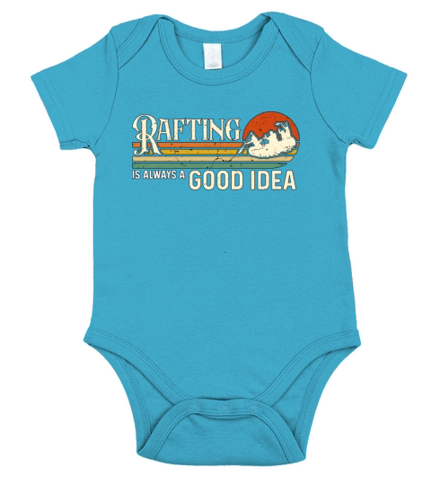 Rafting Is Always A Good Retro Water Sports Raft Short Sleeve Baby One-Piece