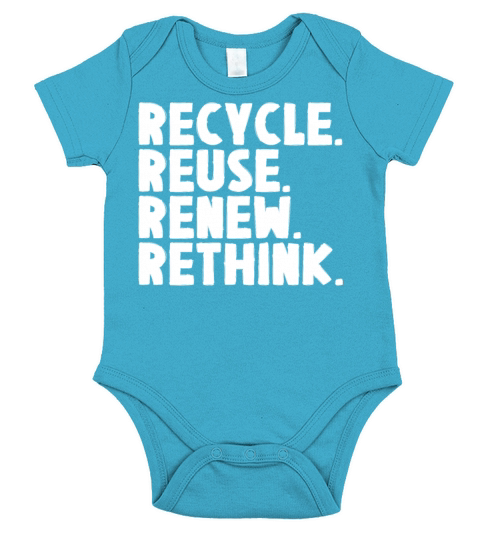 Recycle Reuse Renew Rethink Crisis Earth Day 2023 Short Sleeve Baby One-Piece
