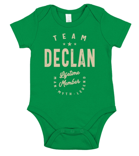 Team Declan Lifetime Member - Name Declan Short Sleeve Baby One-Piece