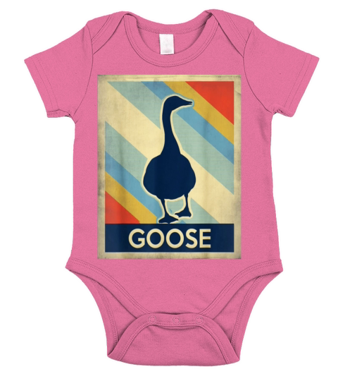 Vintage Style Goose Short Sleeve Baby One-Piece