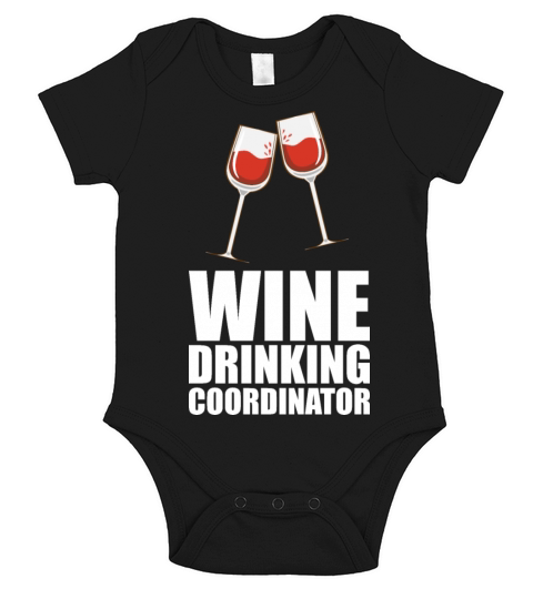 Wine Drinking Coordinator Short Sleeve Baby One-Piece