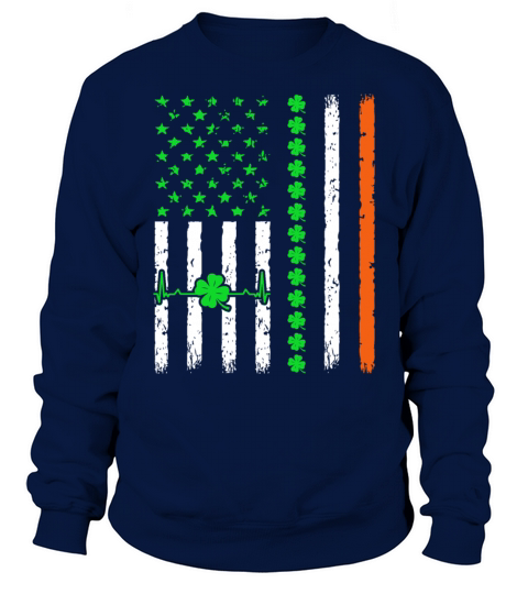 Irish American Flag Ireland St Patrick s Day Lucky Sweatshirt Unisex