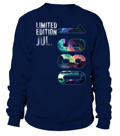 Limited Edition 1980 July Birthday Polar Lights Sweatshirt Unisex