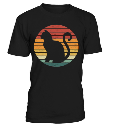 Cat Lover - Vintage Retro Sunset Cat T-Shirt Unisex