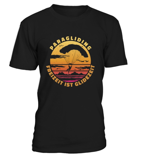 paragliding silhouette retro sunset T-Shirt Unisex