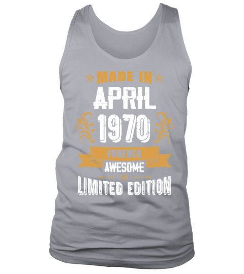 April 1970 Vintage Birthday Present Tank Top Unisex